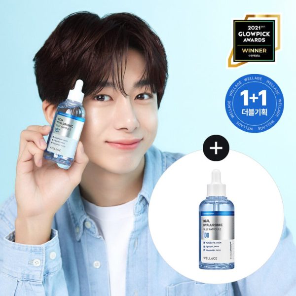 Wellage - Real Hyaluronic Blue 100 Ampoule Double Set For Cheap