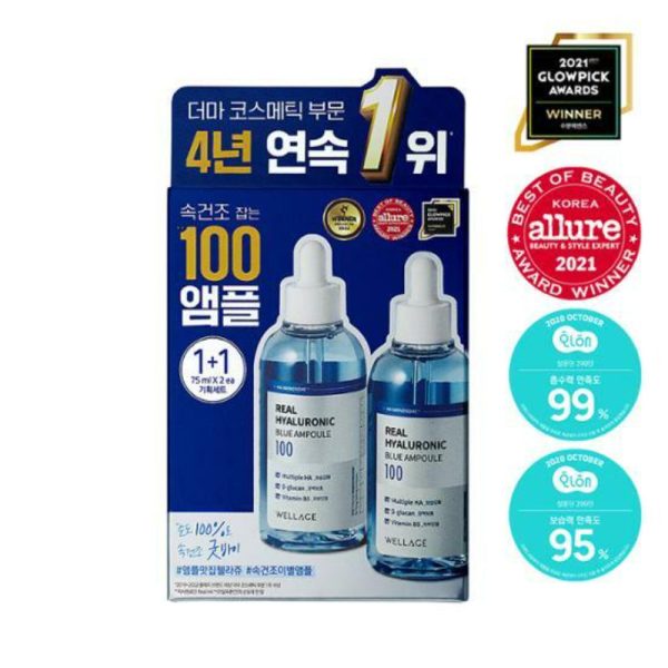 Wellage - Real Hyaluronic Blue 100 Ampoule Double Set For Cheap - Image 4